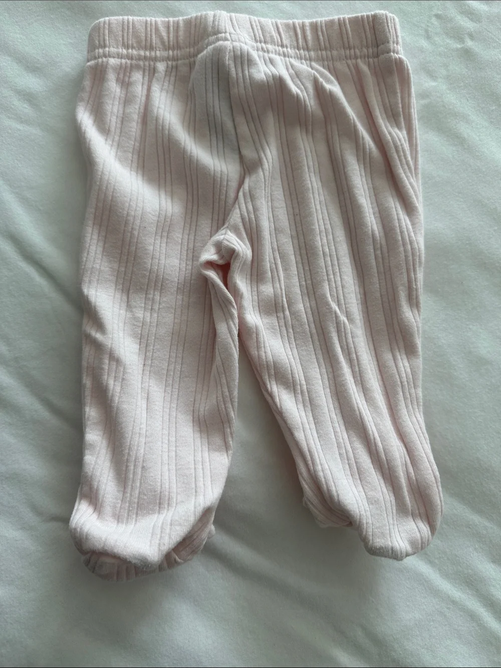 Carter's Light Pink Ribbed Wrap Footed Set with Hat